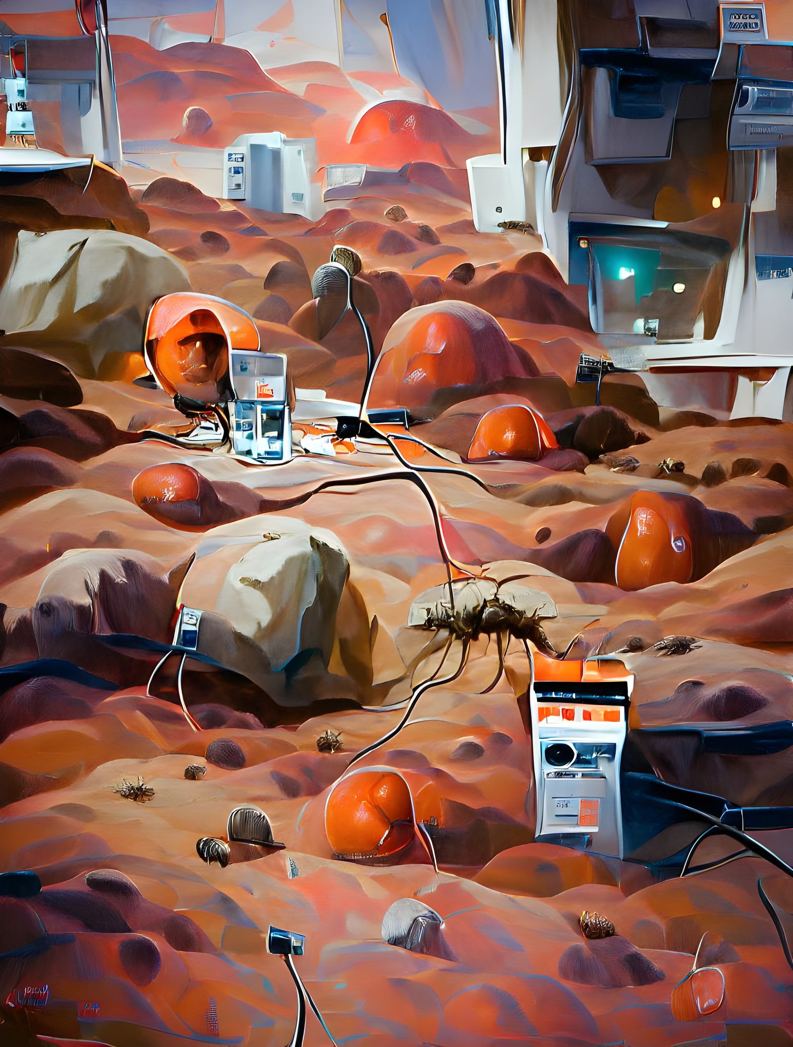 Martian Cityscape by Rutkowski: A Digital Painting