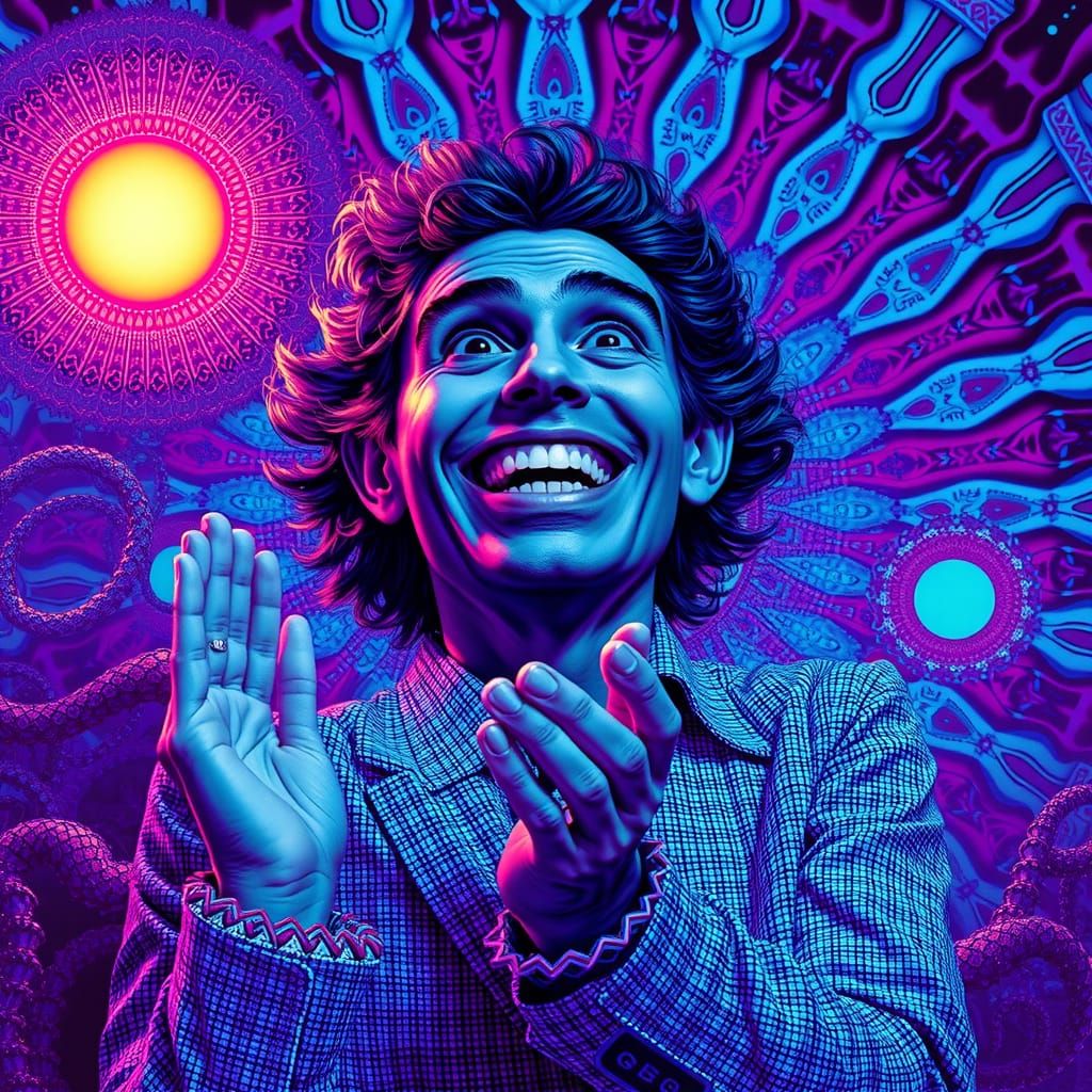 Surreal Sun Mandelbrokkoli in Wrightson Style