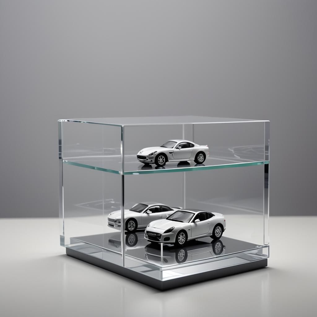 Acrylic Model Car Display Case: Minimalist Product Photo