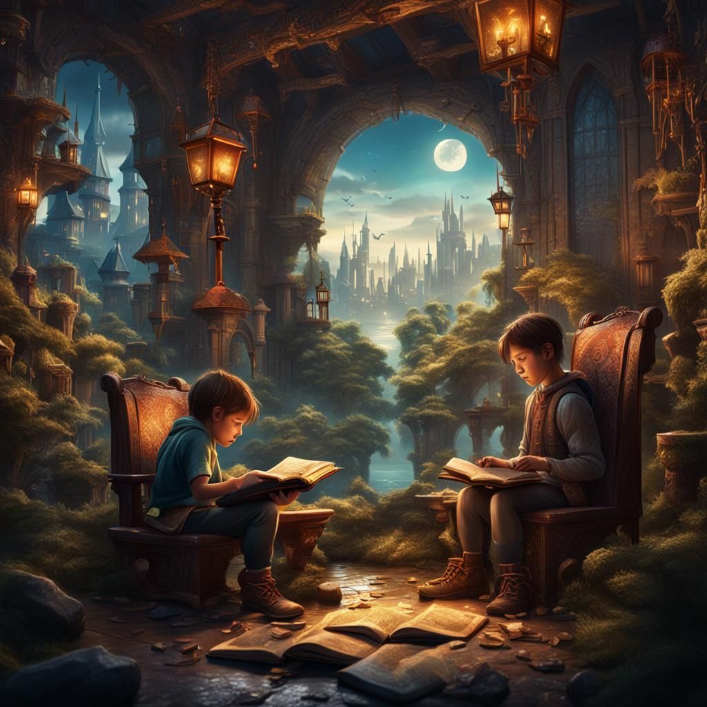 Empowering Children Through Reading: Fantasy Concept Art