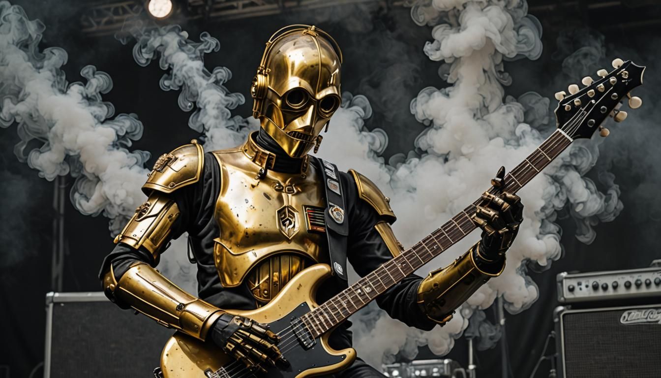 C-3PO play guitar
