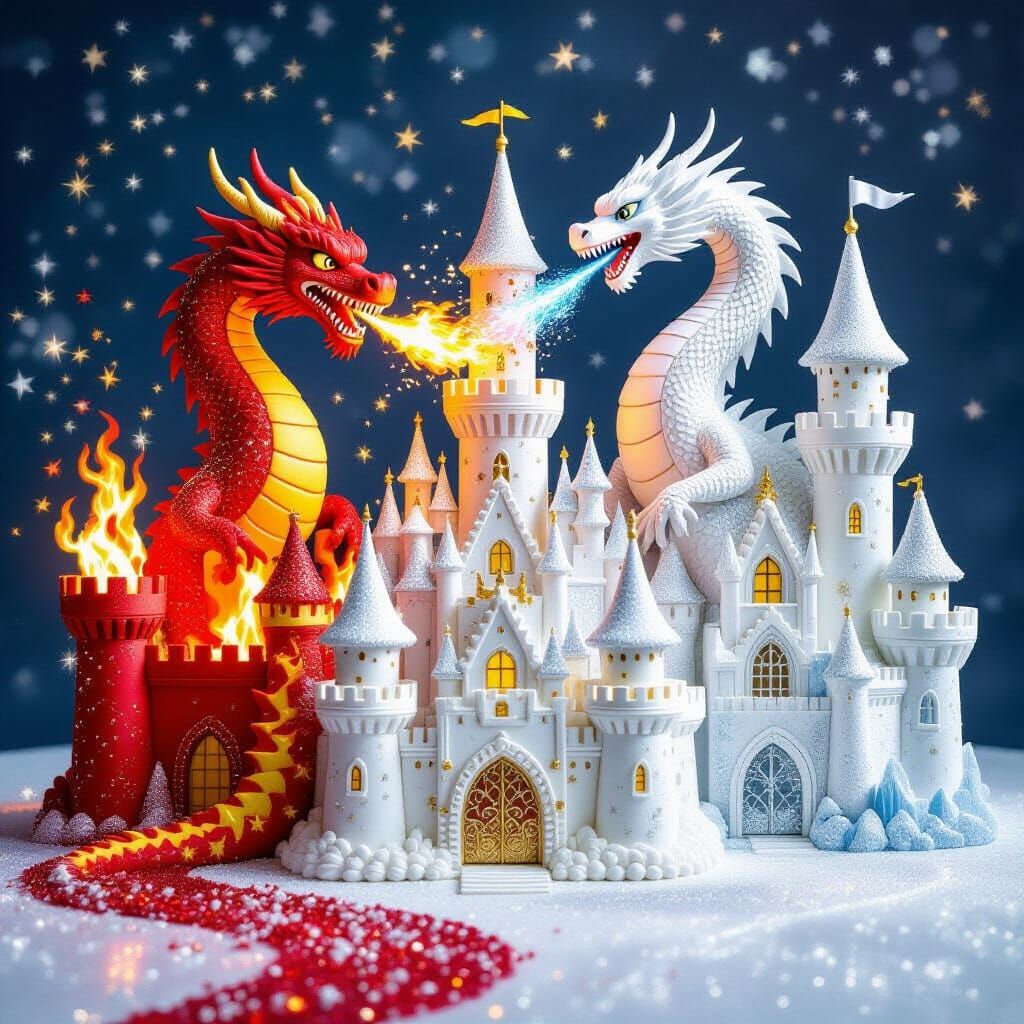 Fantastical Castles Guarded by Fondant Dragons