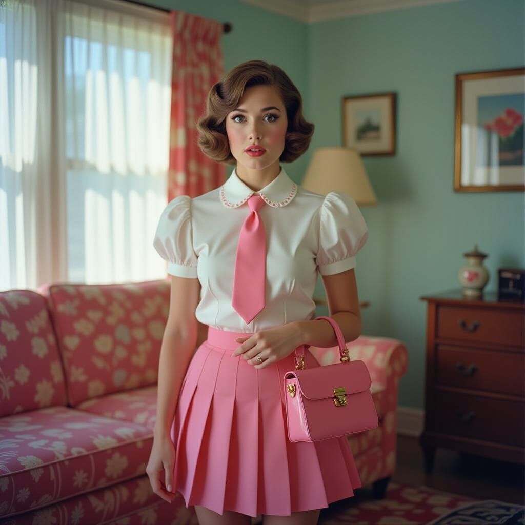 Young Man in Feminine Attire, Cinematic Film Still