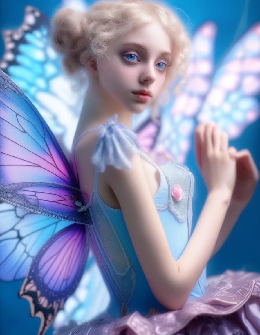 Baroque Fairy Ballerina with Butterfly Wings