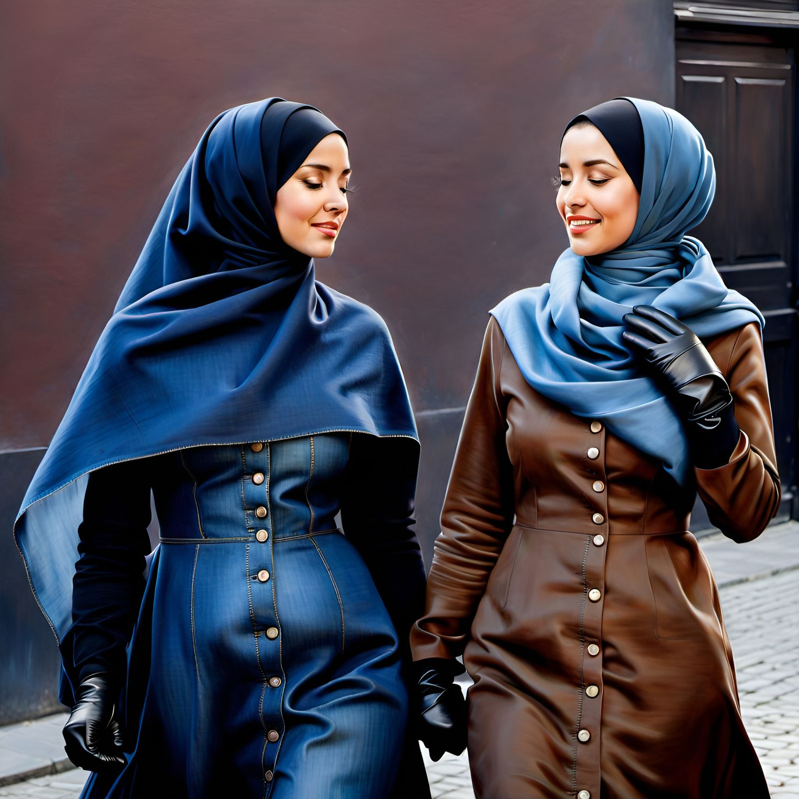 Danish Women in Copenhagen: Oil Painting Portrait