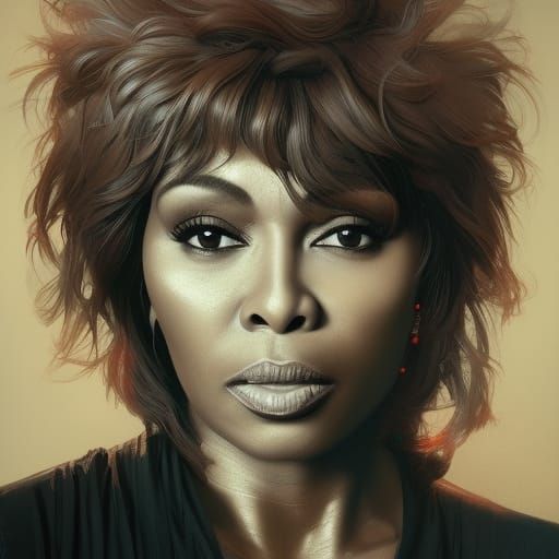 Tina Turner Portrait in Art Nouveau Style