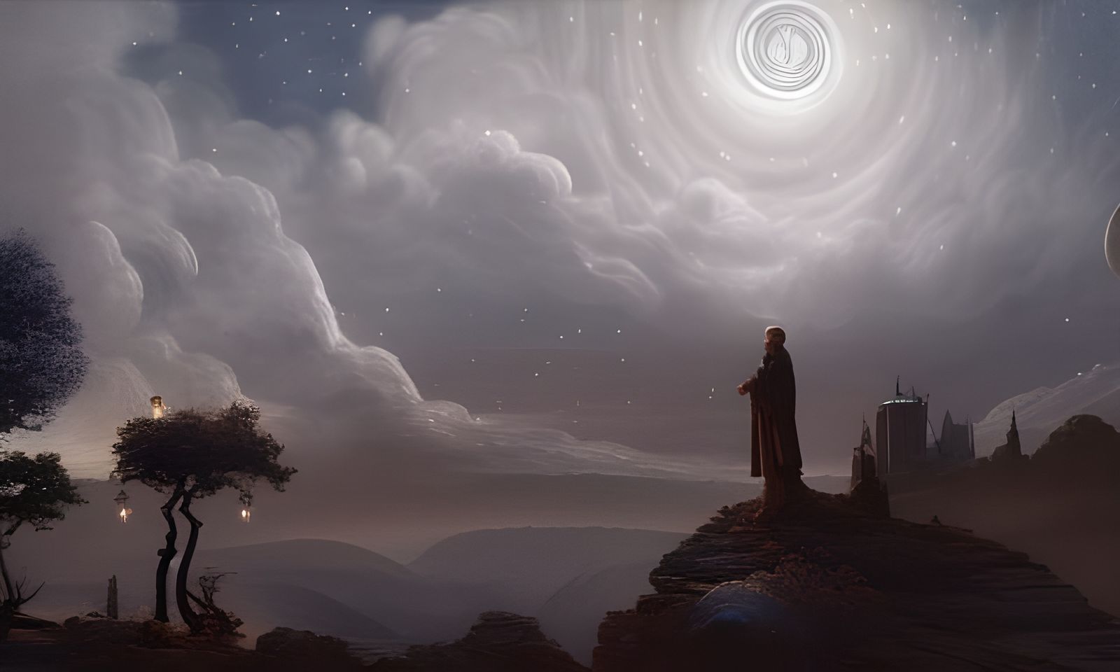 Epic Starry Night: A Digital Matte Painting