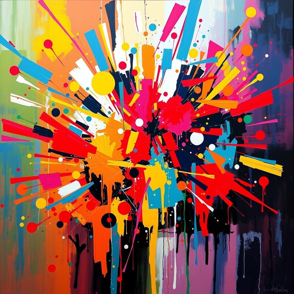 Vibrant Abstract Explosion of Colors