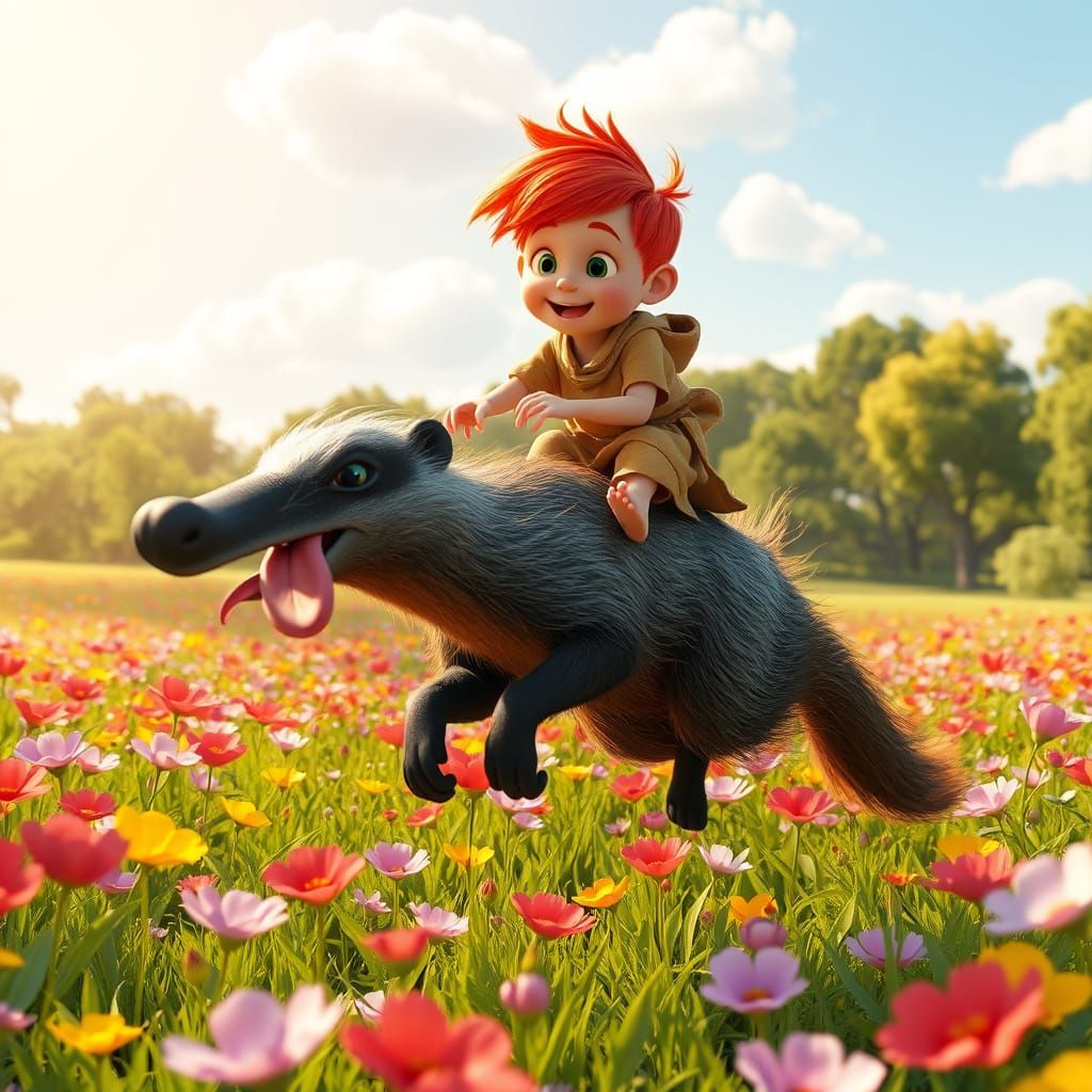 Joyful Summer Adventure with a Swift Anteater