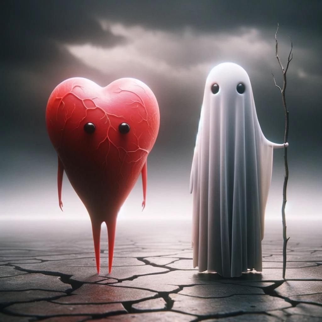 Vibrant Life Meets Ethereal Spirit in a Moody Surreal Landsc...