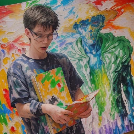 Abstract Memetic Communication in Expressionist Oil Painting