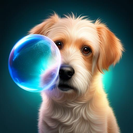 Dog Miraculously Formed From Translucent Bubble