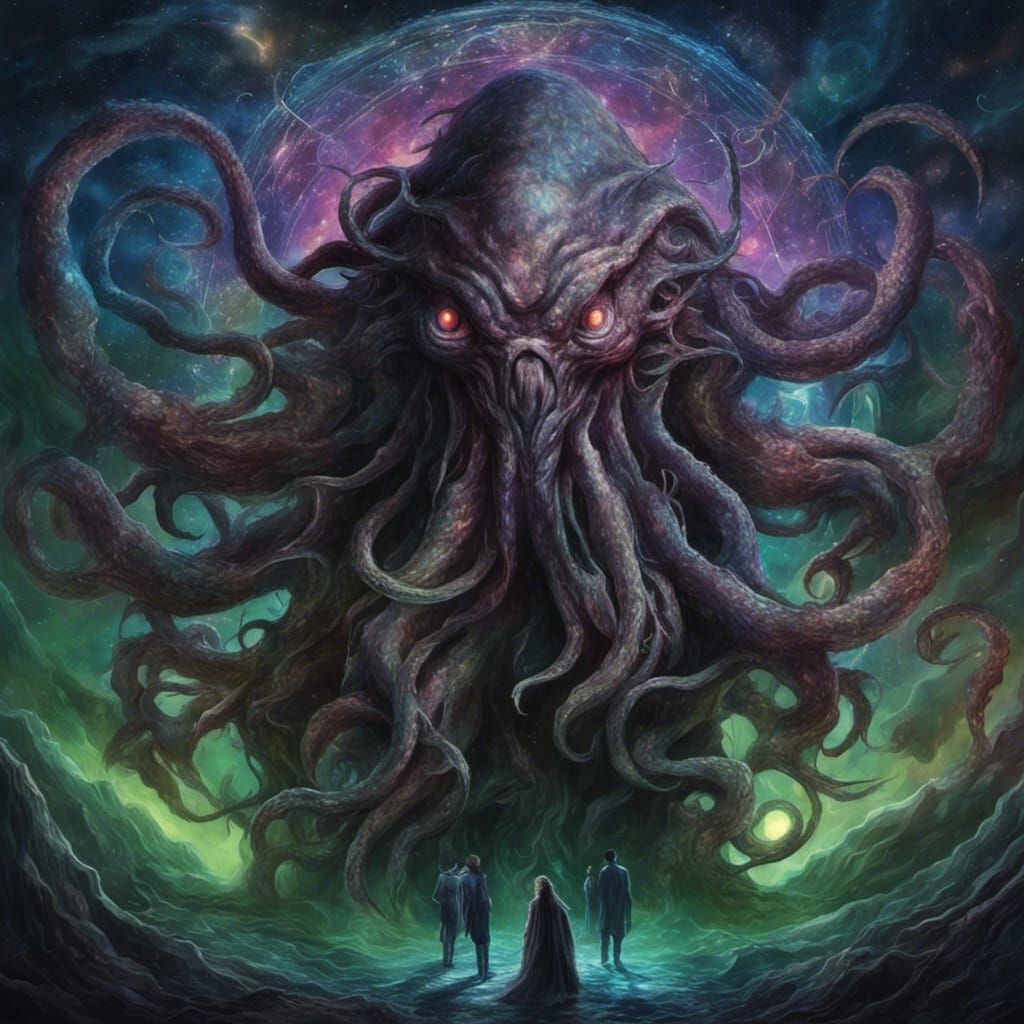 Eldritch Gods Rise in Cosmic Horror Illustration