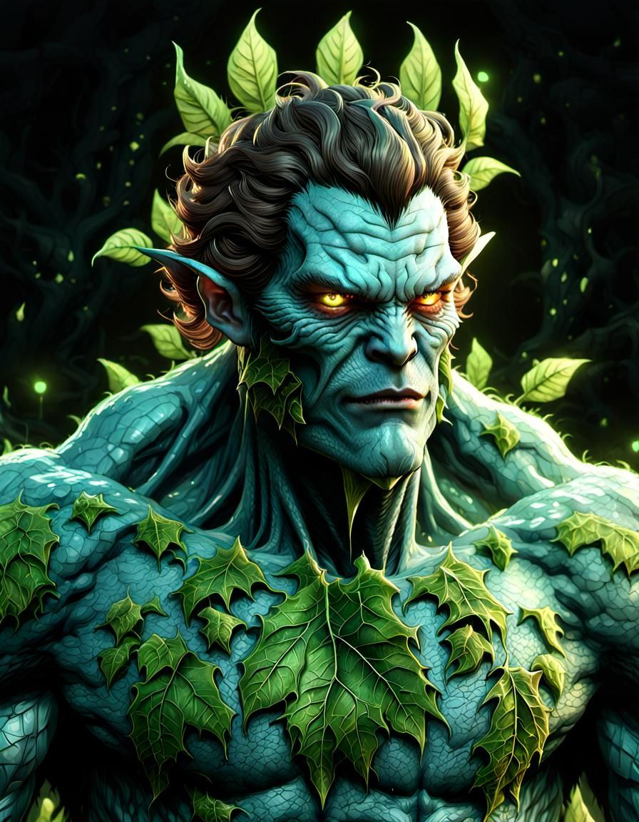 Poison Ivy Yeti Hybrid in Rococo Style