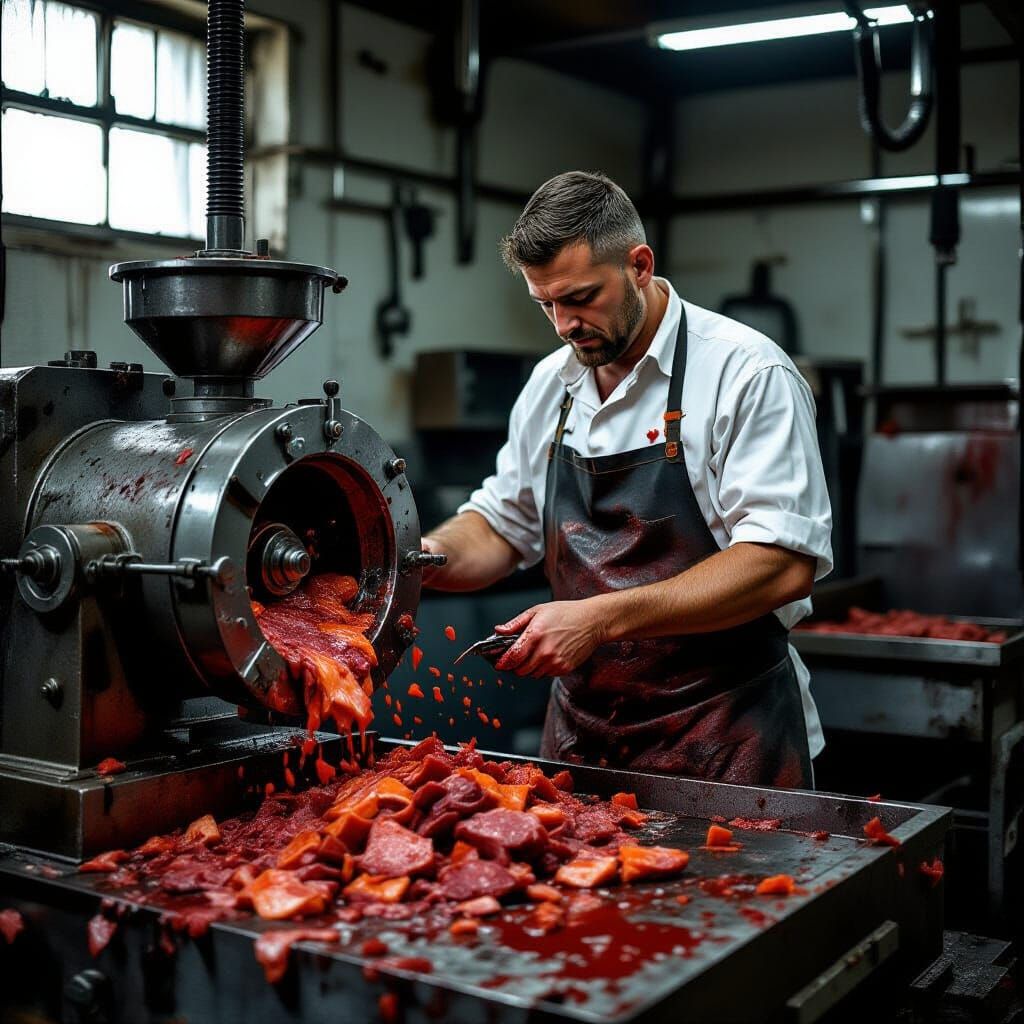 Butcher's Grinder: A Dark Biomechanical Vision