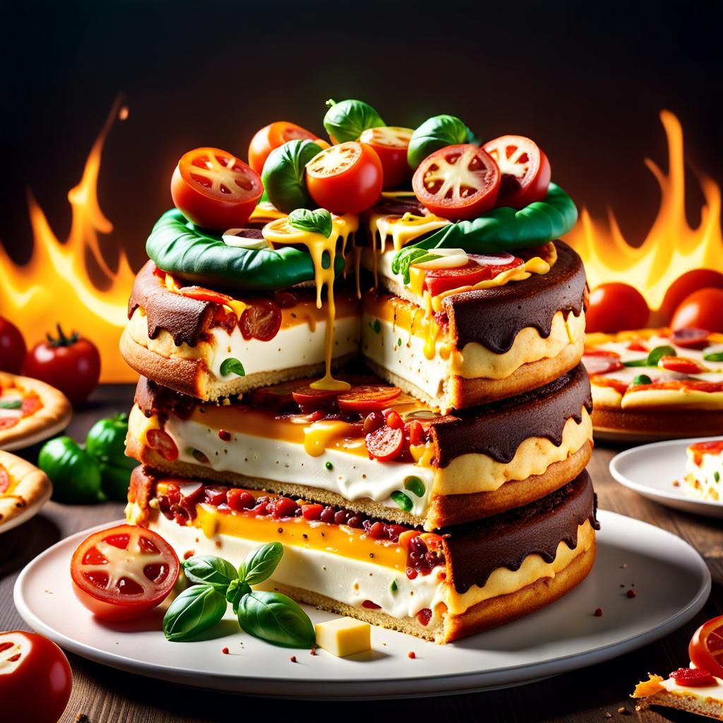 Lite Pizza Cake..