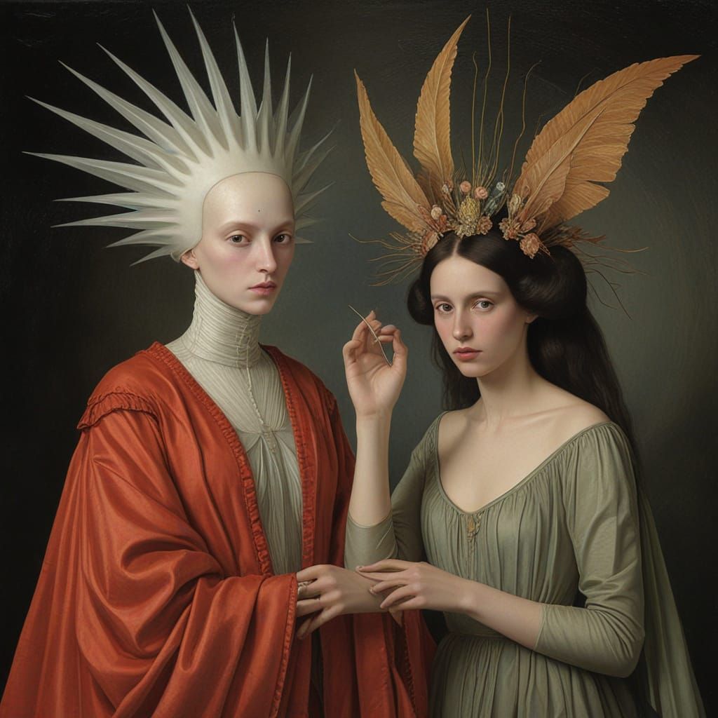 Surrealist Alien Goddess in Baroque Style