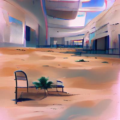 Minimalist Desert Landscape: An AI Interpretation