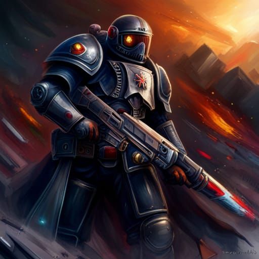 Black Templar Space Marine in Firestorm