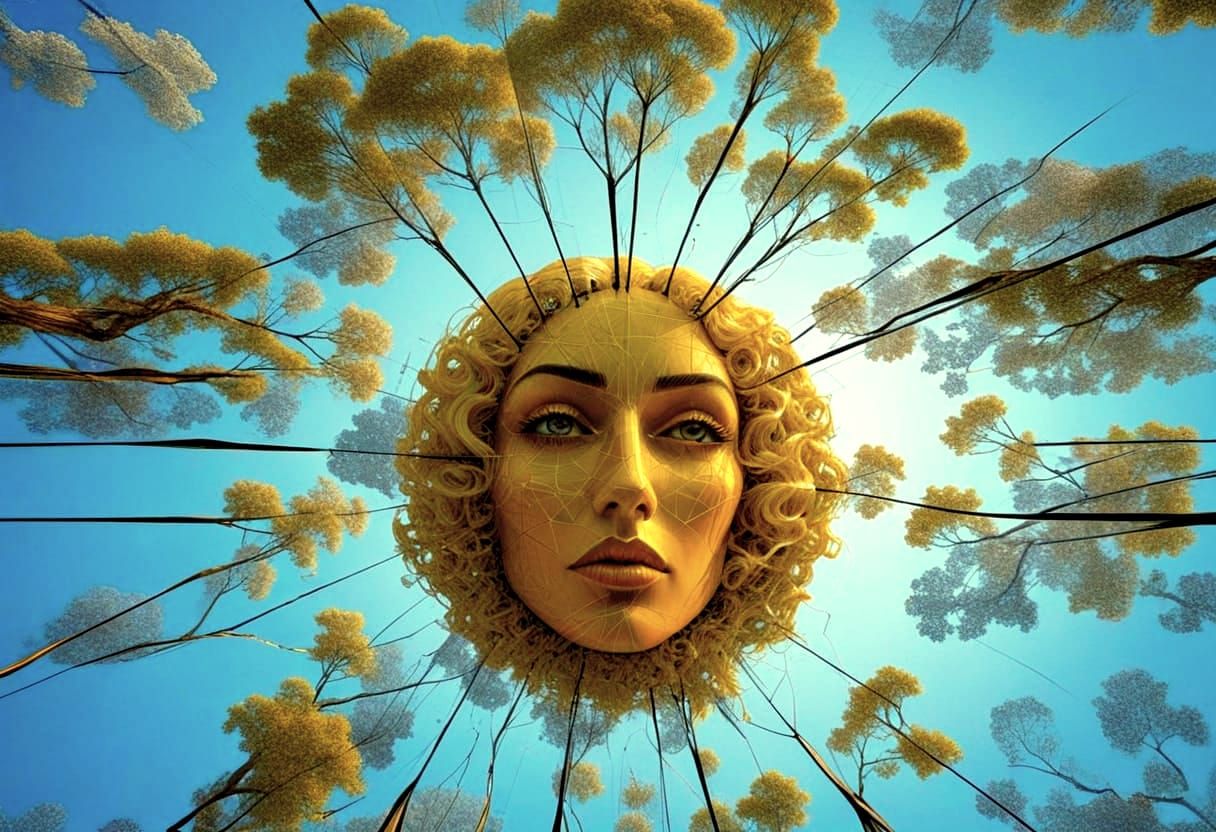 Kaleidoscopic Sine Waves in Bauhaus Style