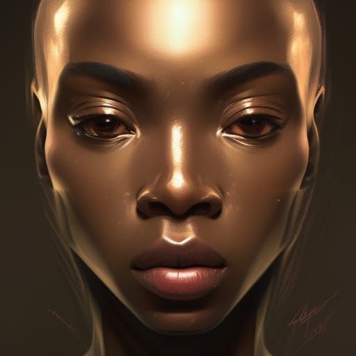 Detailed Portrait of a Black King in Digital Art