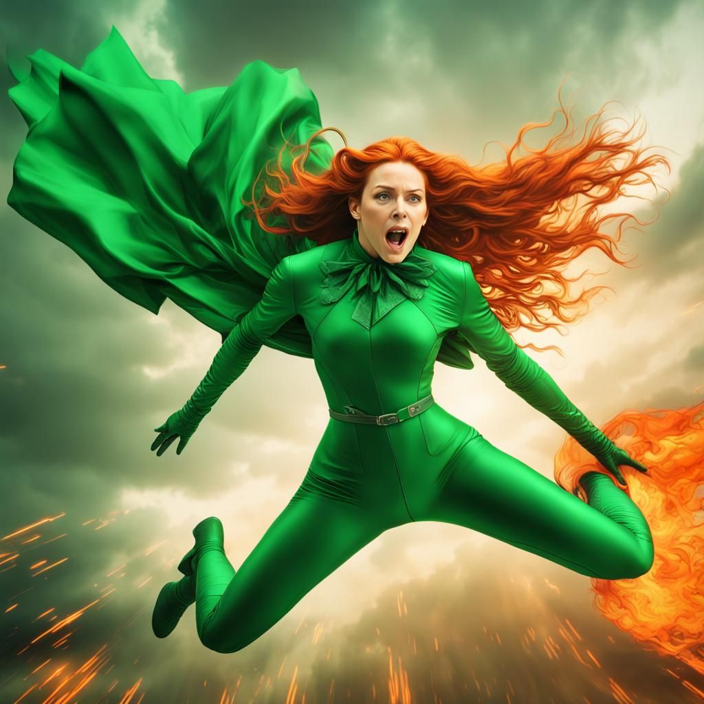 Anne Shirley as Supervillain with Energy Burst