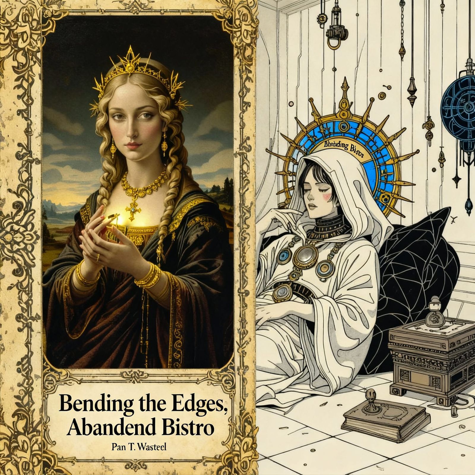 Abandoned Bistro Interior with Ethereal Lighting