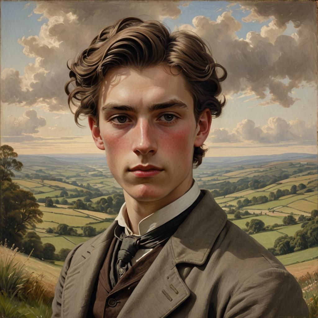 Victorian Era Portrait of English Boy, 1885 CE