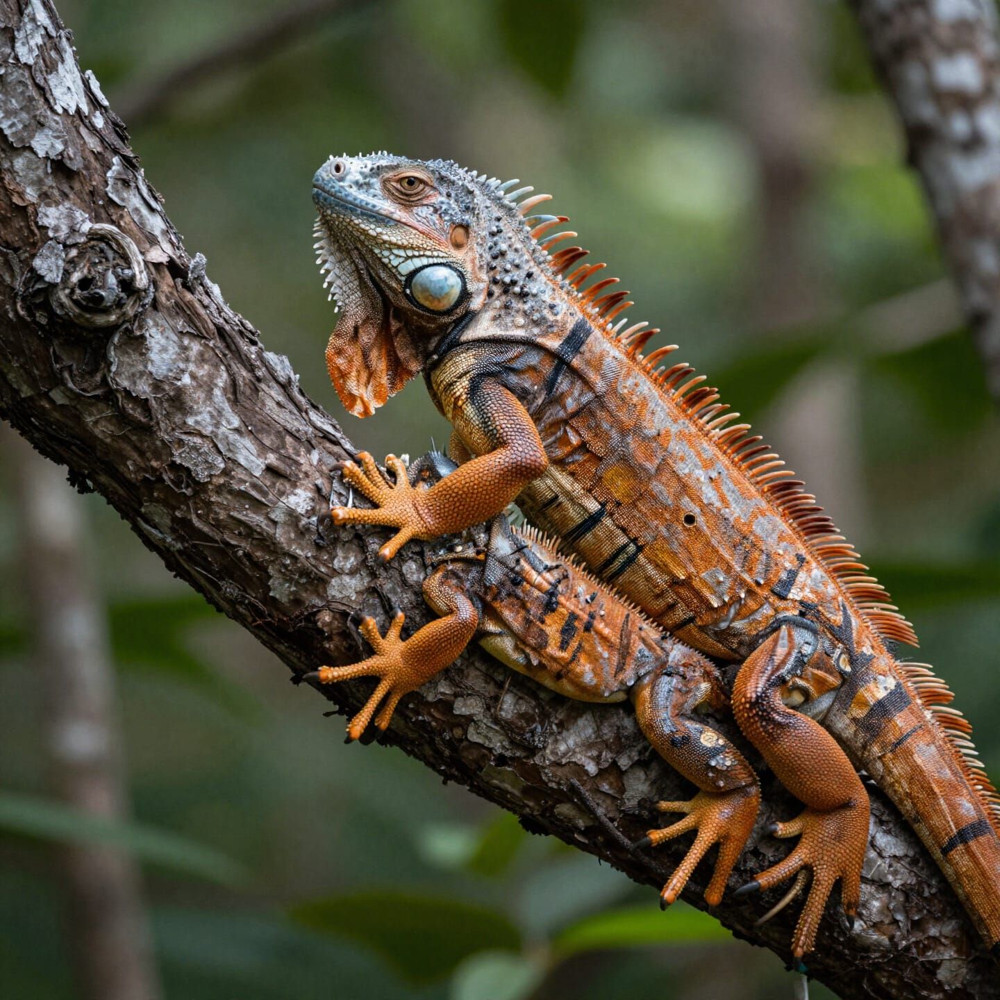 The iguanas are known to fallout of trees when the temperature drops.
