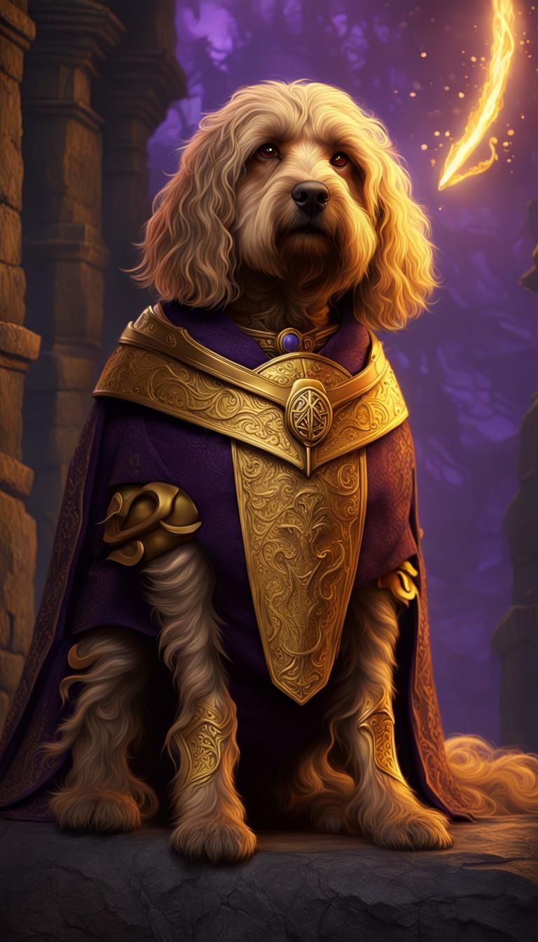Golden Cockapoo as Lord of the Rings Character