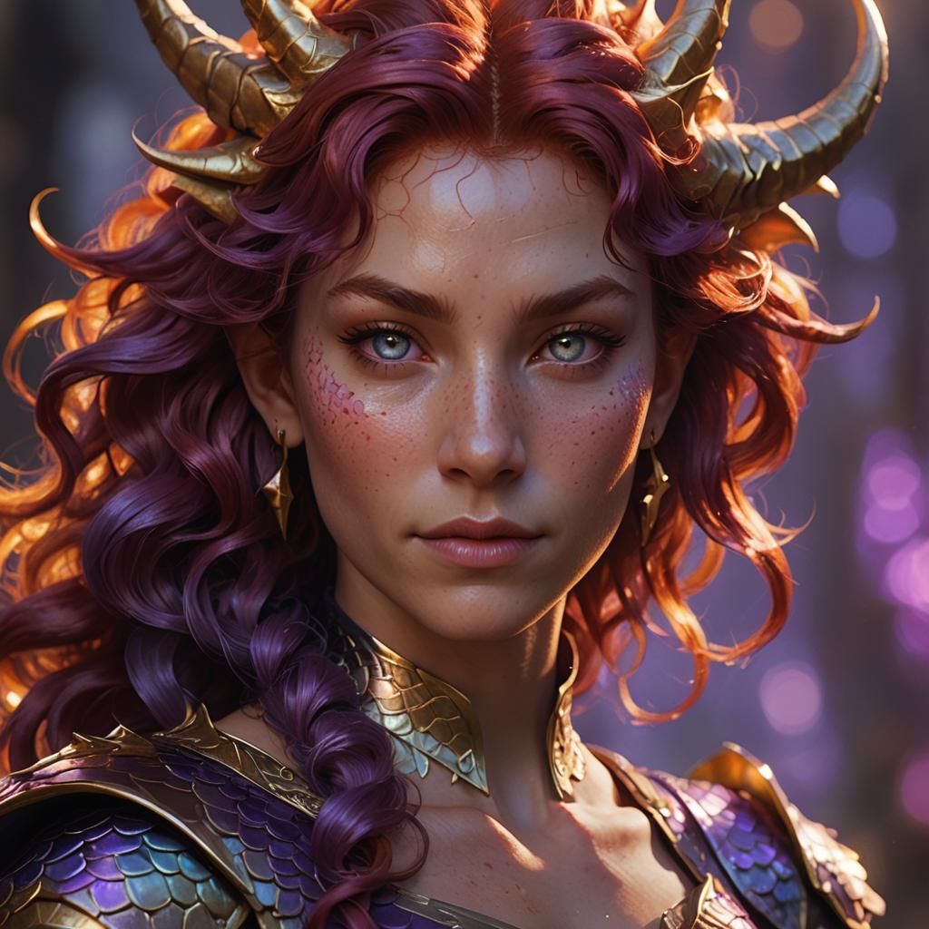 Amethyst dragon demi-human