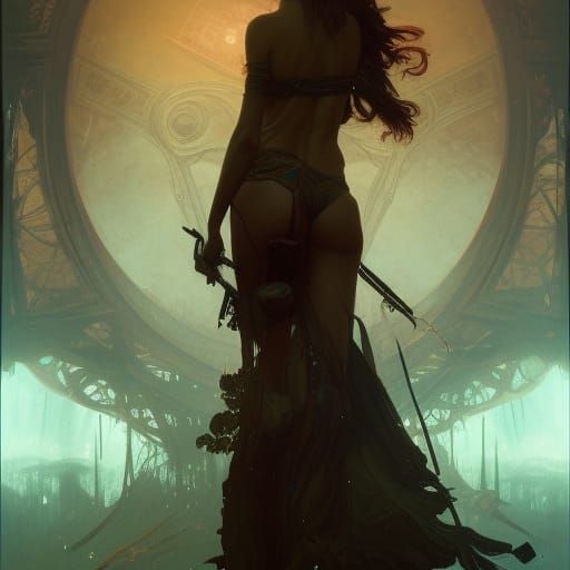 Nude Goddess Dark Fantasy Concept Art