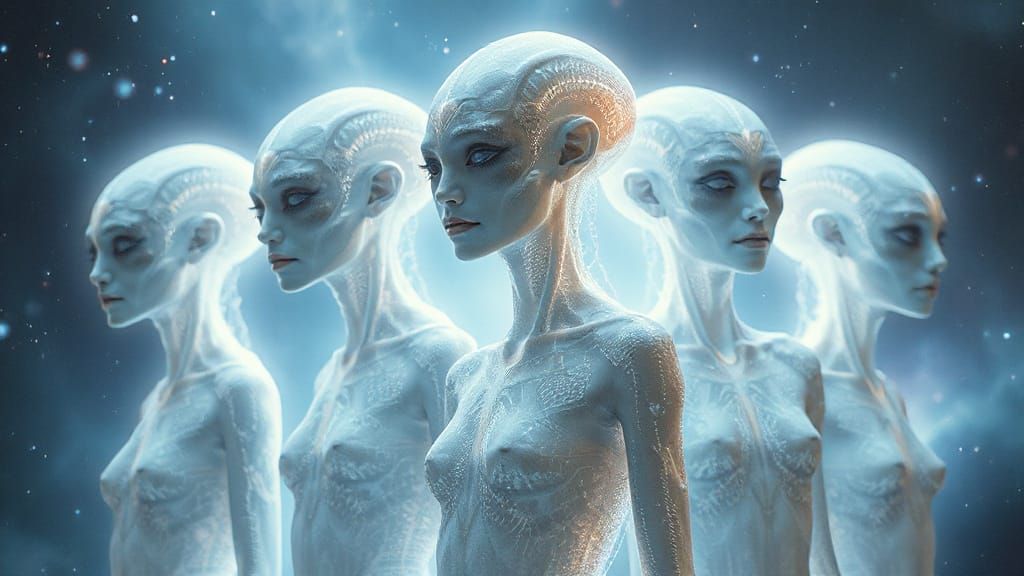 Ethereal Andromedans: Spiritual Alien Beings in Cosmic Art S...