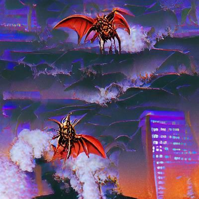 Dark Fantasy Demon in Shadow and Flame