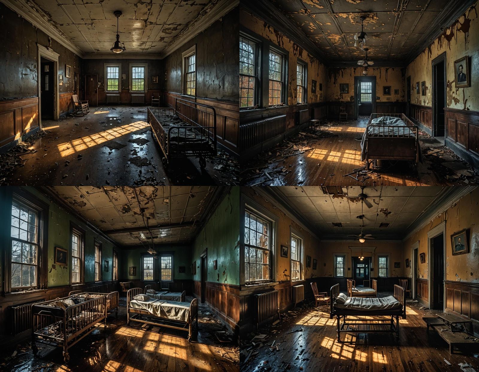 Macabre Hyperrealistic View Inside Medfield State Hospital