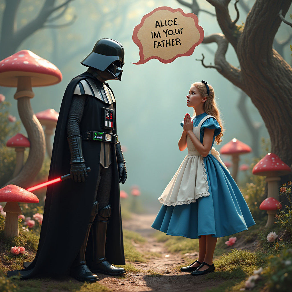 Darth Vader Meets Alice in Wonderland