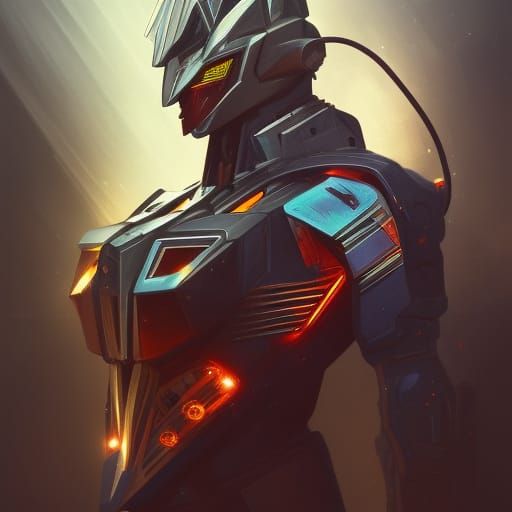 Starscream as Cyberpunk Power Ranger Portrait