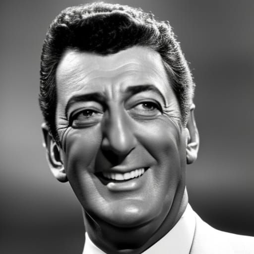 Candid Portrait of Dean Martin in HDR Style