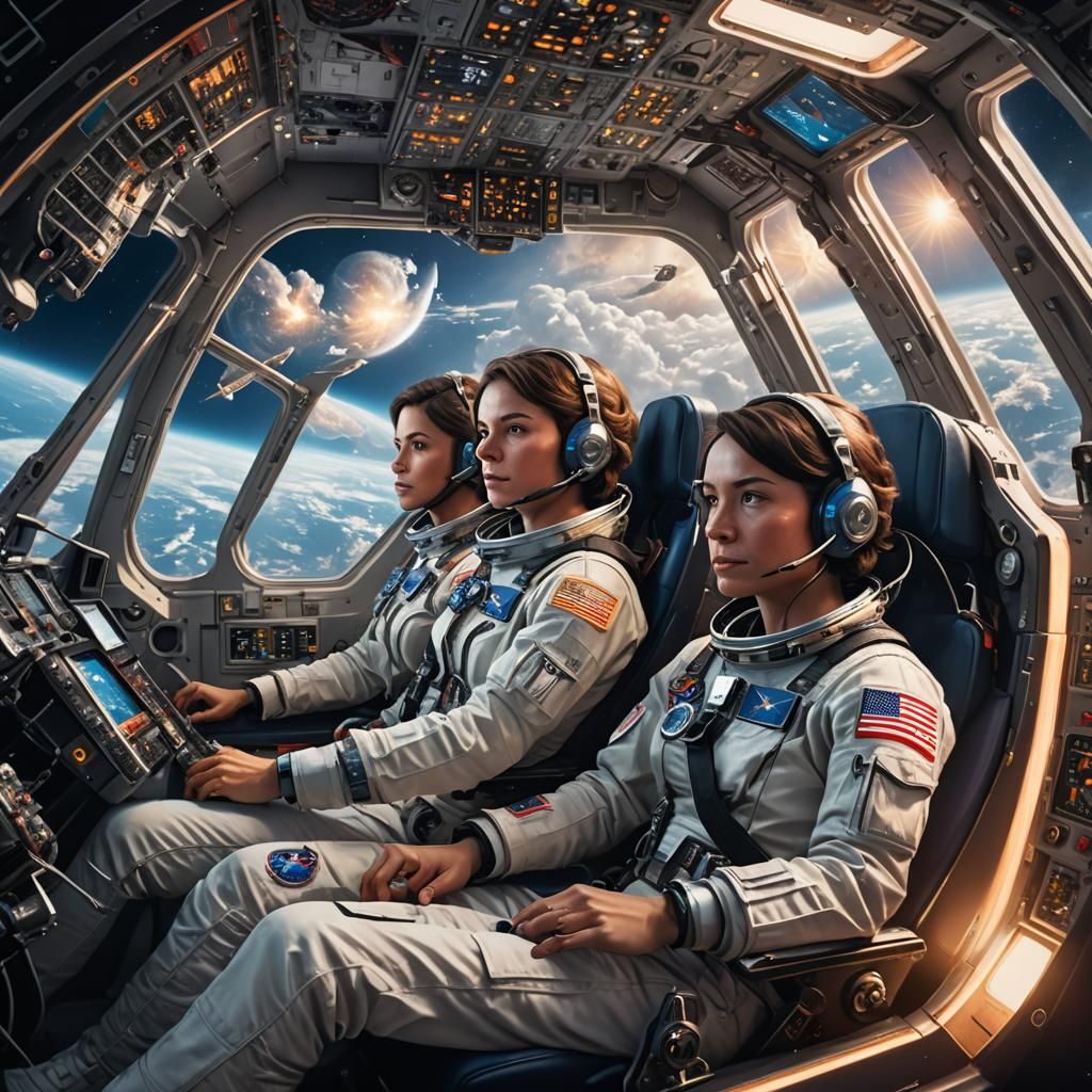 Astronaut and ETBE Companion Orbiting Earth