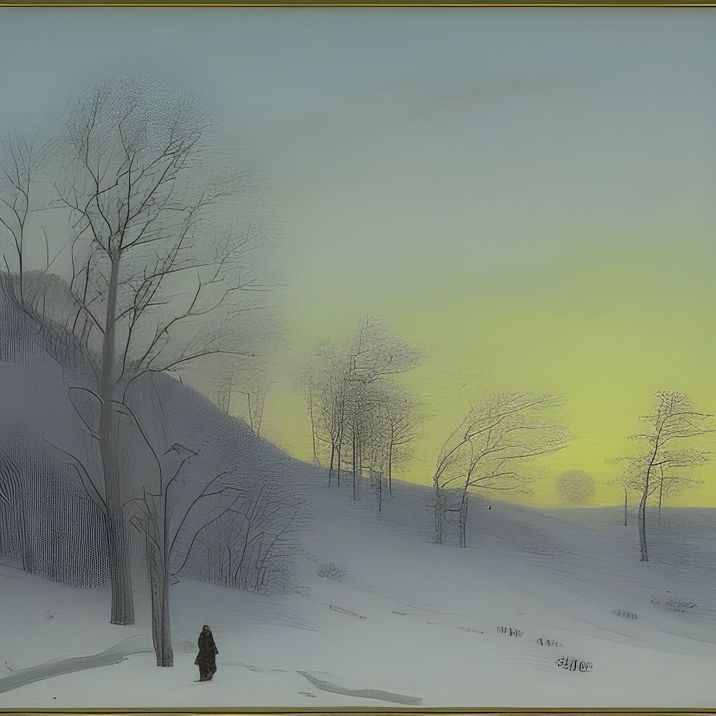 Romantic Winter Landscape Inspired by Friedrich
