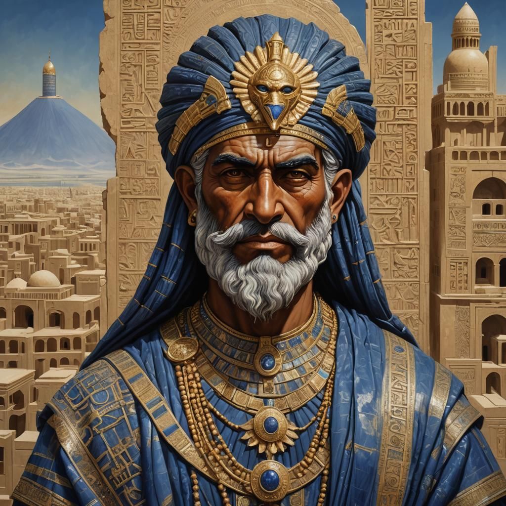 Ancient Royal Demon in Golden Baghdad Splendor