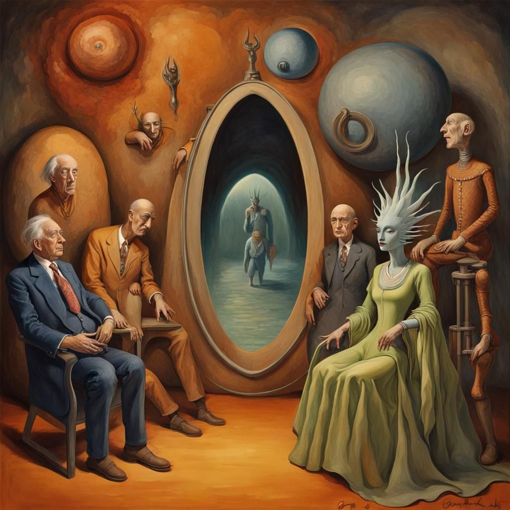 Magical Realism Dreamscape in Deep Color Watercolor