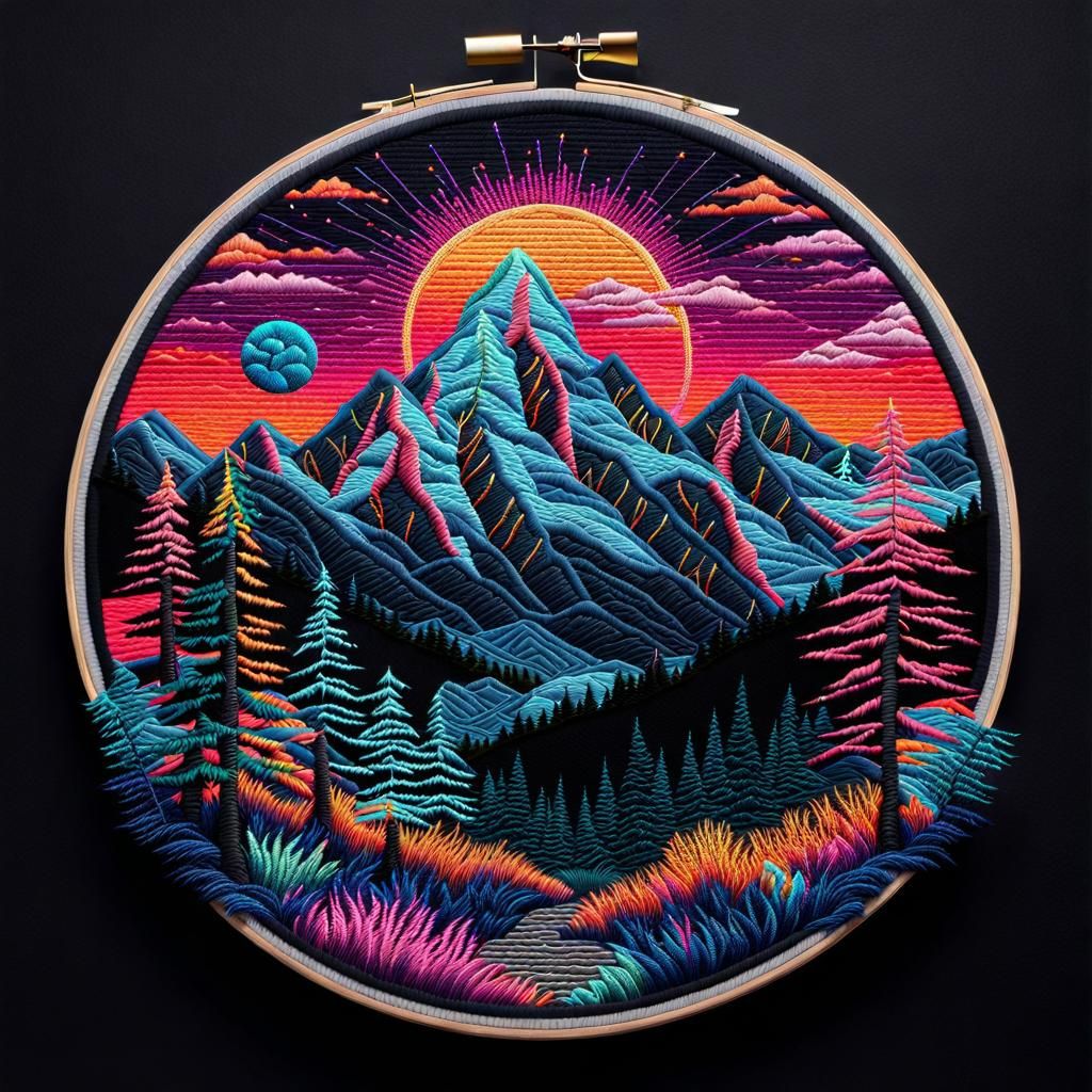 Synthwave Embroidery