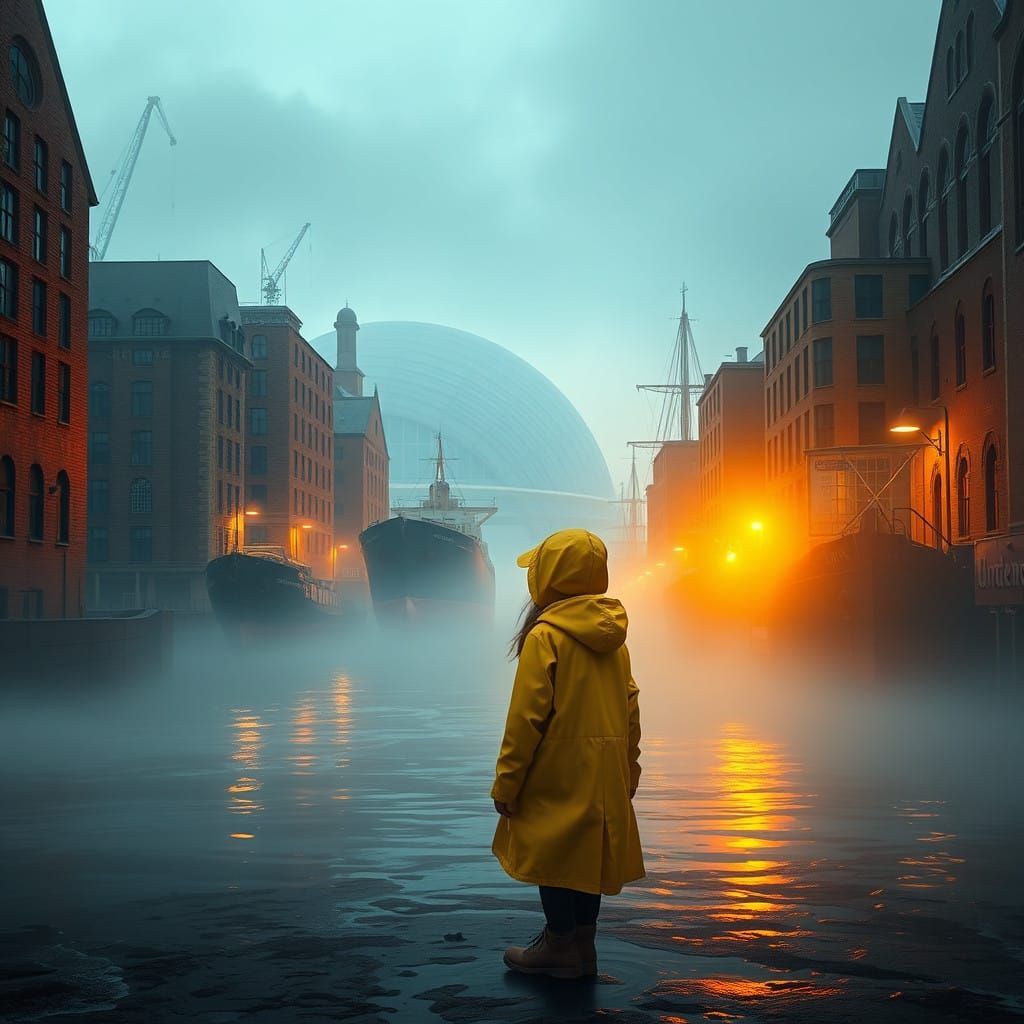 a lost child in Hamburg Germany harborg