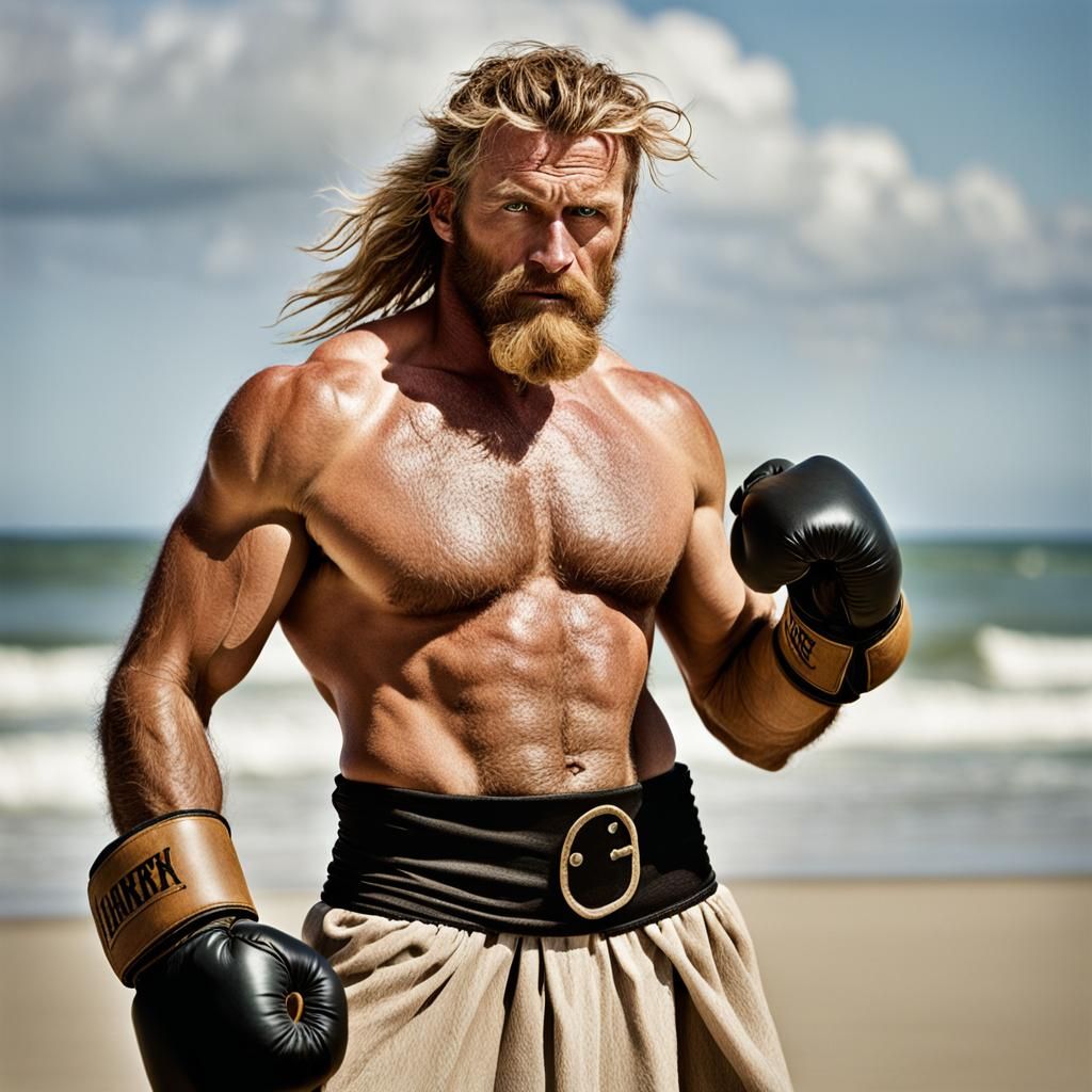 Ragged Swashbucklers on the Beach with Boxing Gloves