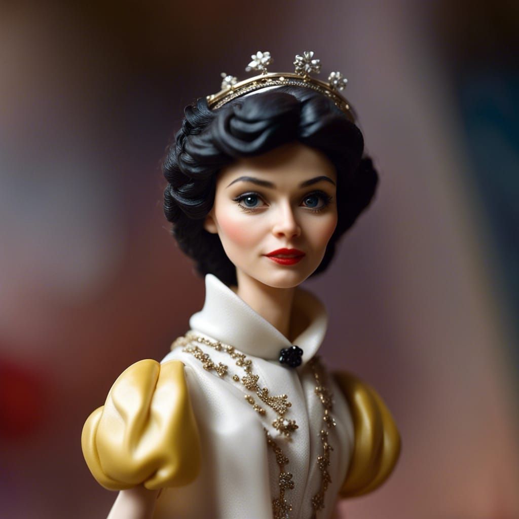 Hyperrealistic Plastic Doll Action Figure in Macro