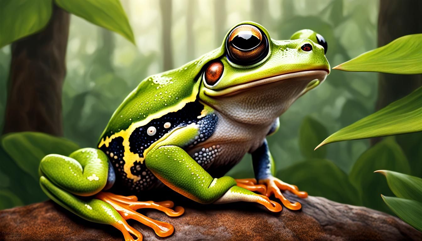 Rainforest Tree Frog Portrait