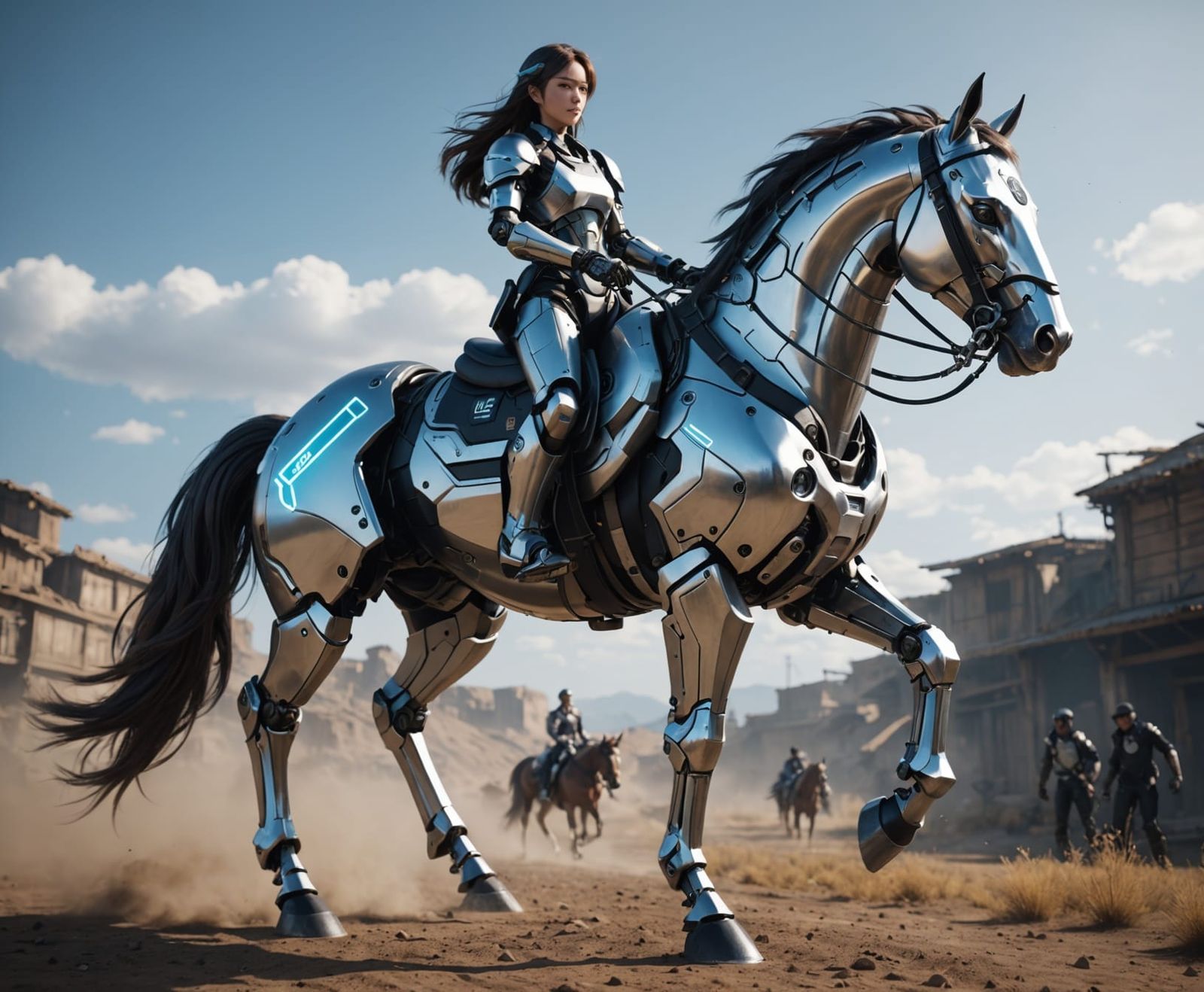 Robotic horse with rider