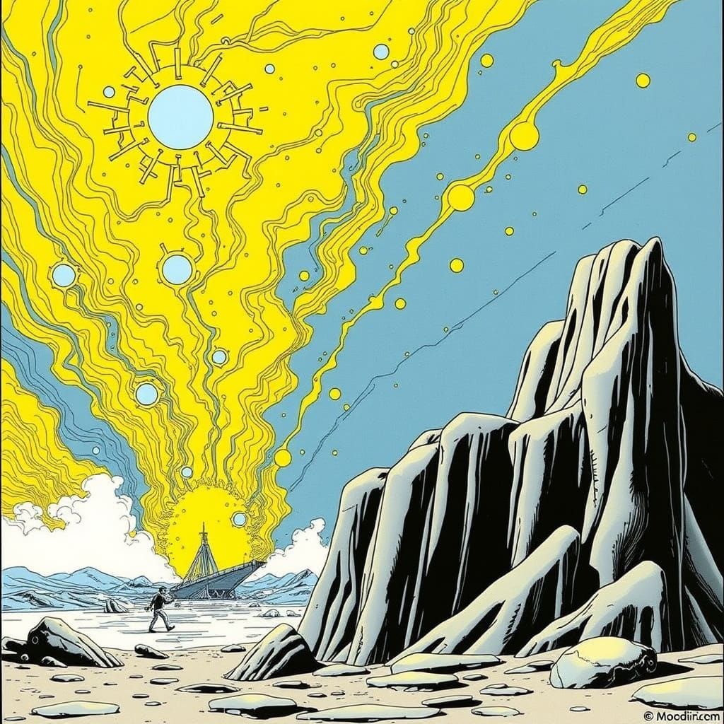 Surrealist Hyperrealist Mashup of Cubist and Sci-Fi Elements