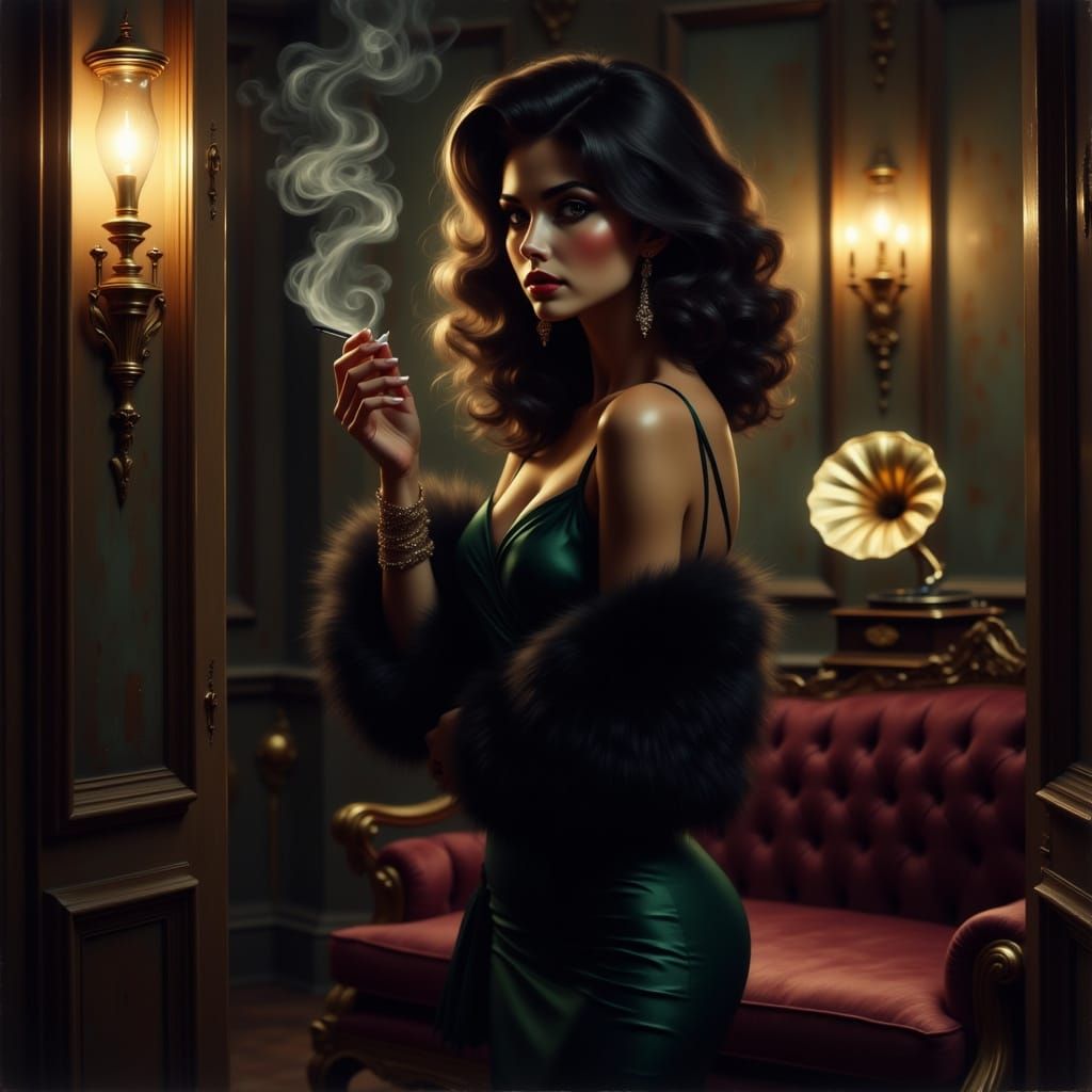 Old Hollywood 1960s Noir Atmosphere – Femme Fatale Series v5...